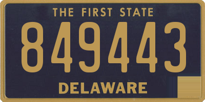 DE license plate 849443