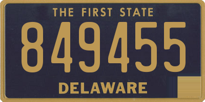 DE license plate 849455