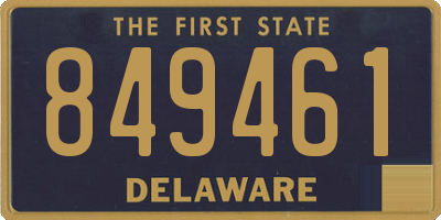 DE license plate 849461