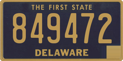 DE license plate 849472