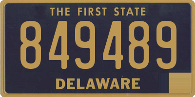DE license plate 849489