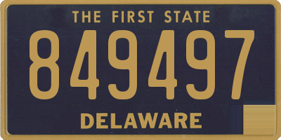 DE license plate 849497