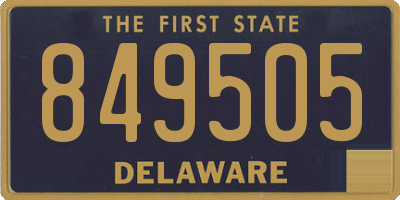 DE license plate 849505