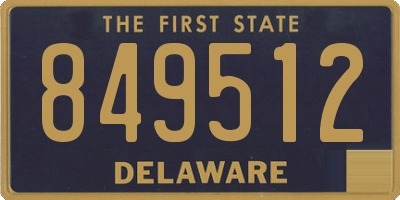DE license plate 849512