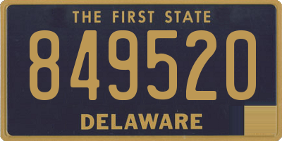 DE license plate 849520