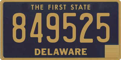 DE license plate 849525