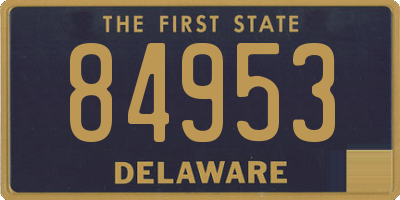 DE license plate 84953