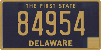 DE license plate 84954