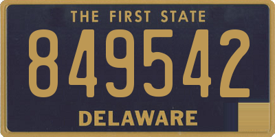 DE license plate 849542