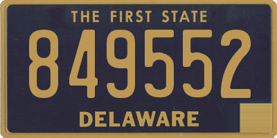 DE license plate 849552