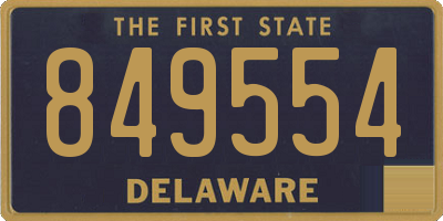DE license plate 849554