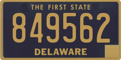 DE license plate 849562