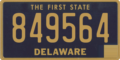 DE license plate 849564