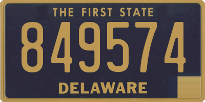 DE license plate 849574