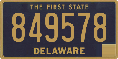 DE license plate 849578
