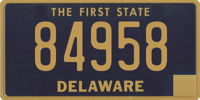 DE license plate 84958