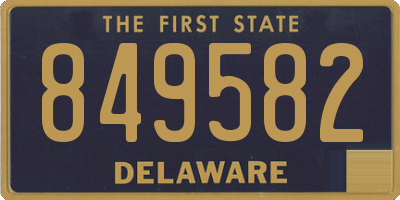 DE license plate 849582