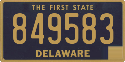 DE license plate 849583