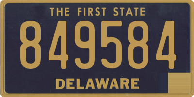 DE license plate 849584