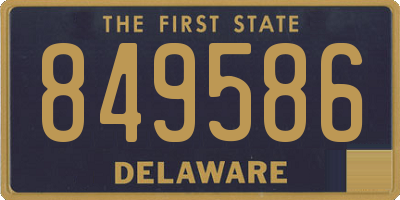 DE license plate 849586