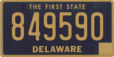 DE license plate 849590