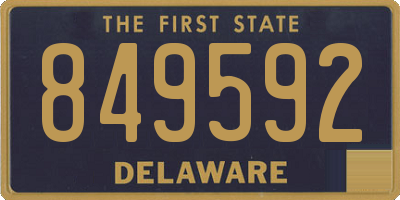 DE license plate 849592