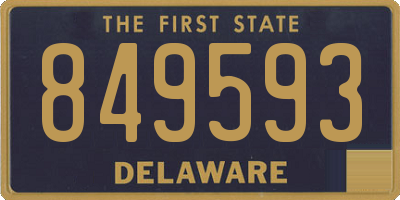 DE license plate 849593