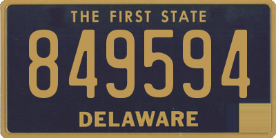 DE license plate 849594