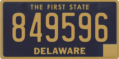 DE license plate 849596