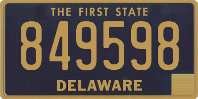 DE license plate 849598