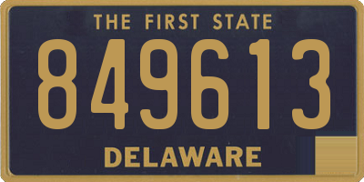DE license plate 849613