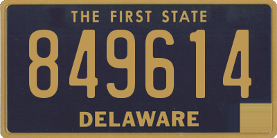 DE license plate 849614
