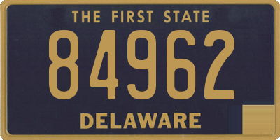 DE license plate 84962