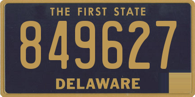 DE license plate 849627