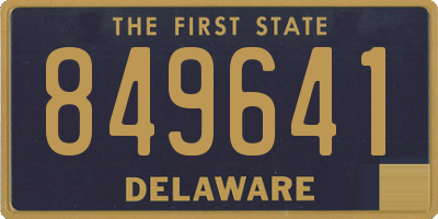 DE license plate 849641