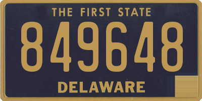 DE license plate 849648