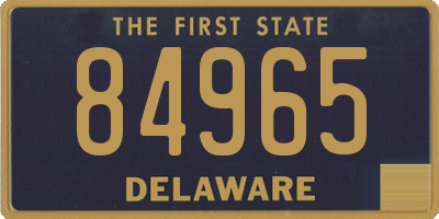 DE license plate 84965