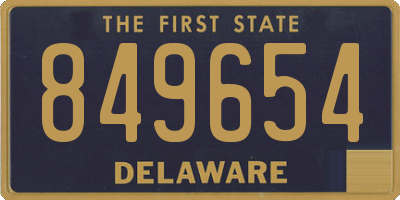 DE license plate 849654