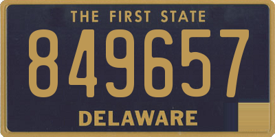 DE license plate 849657