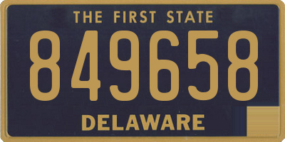 DE license plate 849658