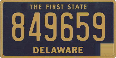 DE license plate 849659