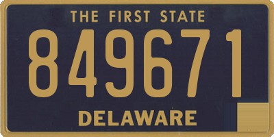 DE license plate 849671