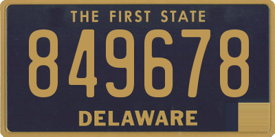 DE license plate 849678