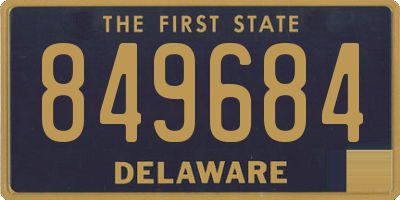 DE license plate 849684