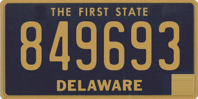DE license plate 849693