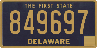 DE license plate 849697