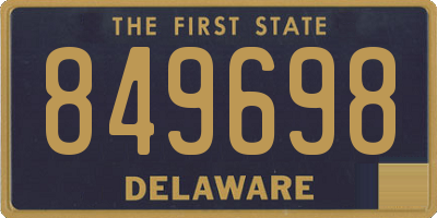 DE license plate 849698