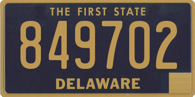 DE license plate 849702