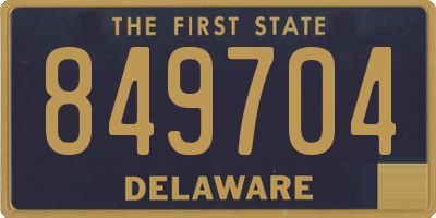 DE license plate 849704