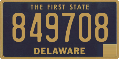 DE license plate 849708